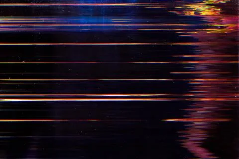 Glitch overlay display damage glowing stripes dust Foto stock
