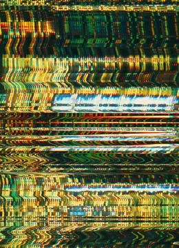 Glitch overlay Distorted display Multicolor gradient Stock Illustration