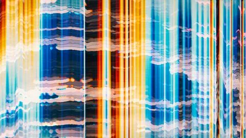 Glitch overlay Distorted display Multicolor gradient 写真素材