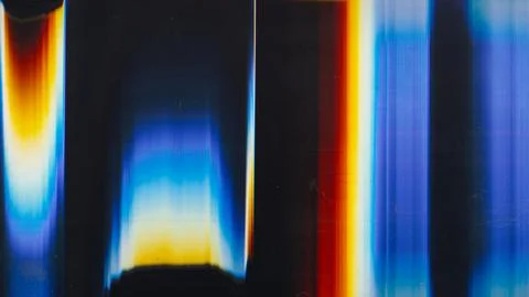 Glitch overlay Distorted display Multicolor gradient 写真素材