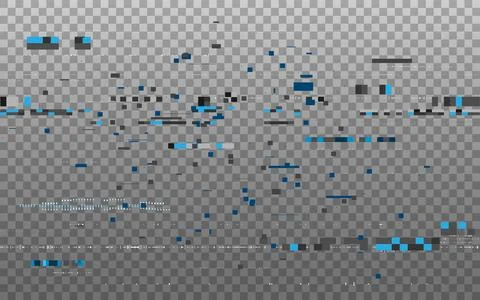 Glitch overlay effect. Color pixel composition. Abstract distorted shapes Stock-Illustration