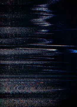 Glitch overlay static distortion pixel noise dark Foto stock