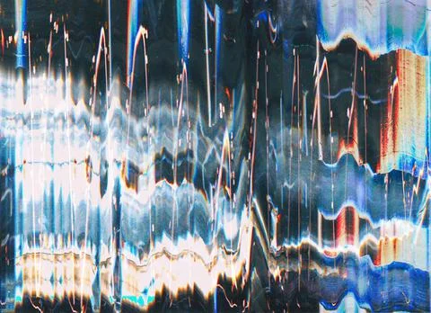 Glitch overlay vhs noise texture fuzzy flicker Stock Illustration