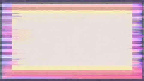 Glitch pastel horizontal lines decorative border frame shifting sliding for.. Stock Footage 339791534