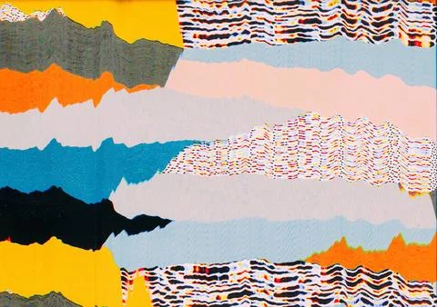 Glitch patchwork seamless pattern distortion Stock Illustration