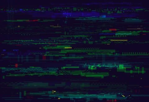 Glitch pattern digital cyberpunk technology, experimental optical texture design Illustrazione stock
