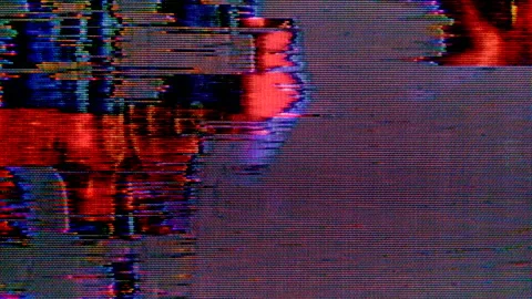 Glitch Pattern Error Video Effect Corrupted Real noise and artefact templates. A Video stock 201332527