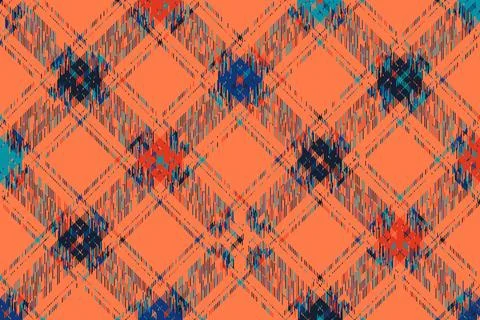 Glitch pattern with fragmented squares and shifting stripes. Subtle grunge .. Stock Illustration