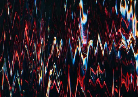 Glitch pattern vhs noise distorted screen digital Stock Illustration