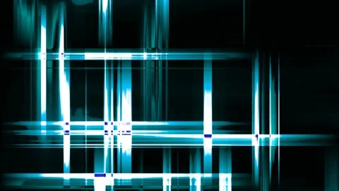 Glitch Patterns Cyber Pulse: Abstract Grids &amp; Binary Rhythms Stock Footage 296466190