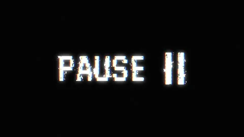 Glitch Pause Symbol Screen Overlay Loop Animation Stock Footage 337287437