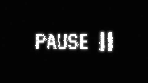 Glitch Pause Symbol Screen Overlay Loop Animation Stock Footage 337287757