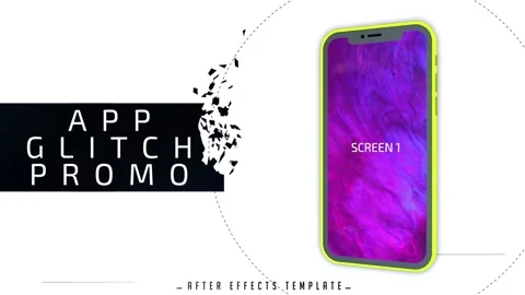 Glitch Phone App Promo Stock After Effects