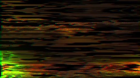 Glitch, pixel noise on the screen, computer generated. Bad Signal. 3d rendering Illustrazione stock