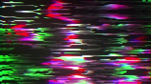 Glitch, pixel noise on the screen, computer generated. Bad Signal. 3d rendering Stock Illustration