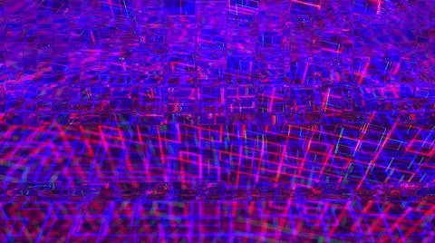 Glitch, pixel noise on the screen, computer generated. Bad Signal. 3d rendering 스톡 일러스트