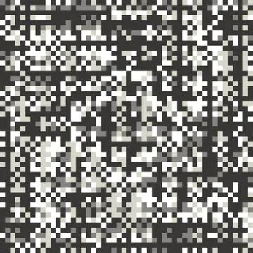 Glitch, pixel style flat vector seamless pattern 스톡 일러스트