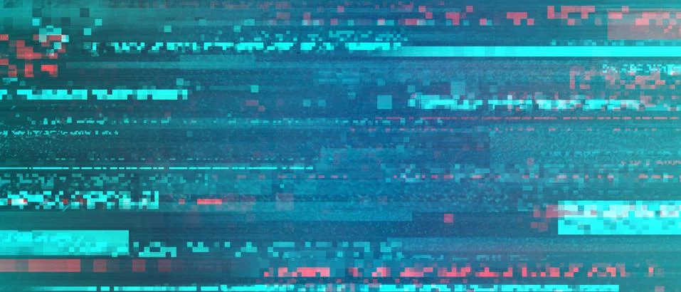 Glitch pixelated artifacts background Illustration
