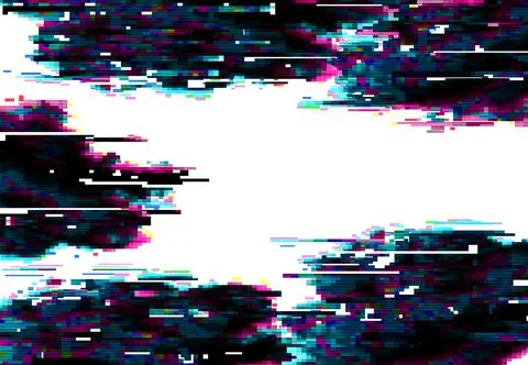 Glitch pixels vector abstract distorted background Illustrazione stock