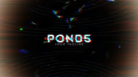 Glitch Plexus Logo Reveal 库存 After Effects