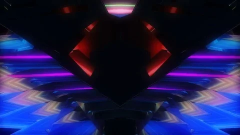 Glitch Polygonal Lights Stock Footage 79447414