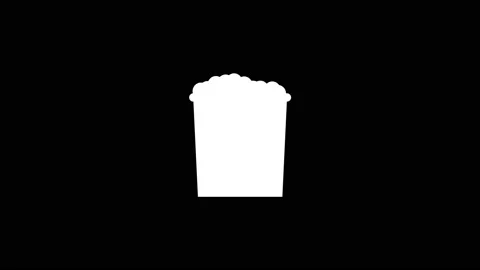Glitch popcorn icon on black background. Stock Footage 169455559