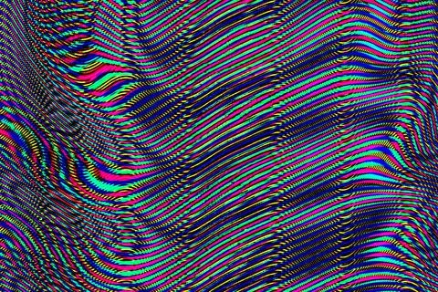 Glitch psychedelic background. Old TV screen error. Digital pixel noise abstract Stock Illustration