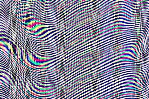 Glitch psychedelic background. Old TV screen error. Digital pixel noise abstract Stock Illustration