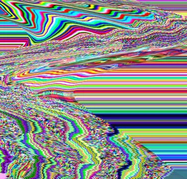 Glitch psychedelic background. Old TV screen error. Digital pixel noise abstract Stock Illustration