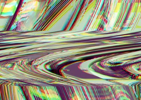 Glitch psychedelic background Old TV screen error Digital pixel noise abstract Illustrazione stock