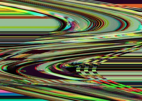 Glitch psychedelic background Old TV screen error Digital pixel noise abstract Stockillustratie