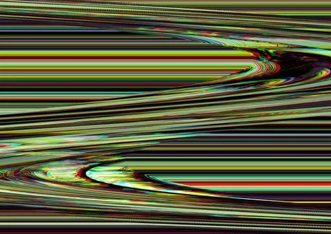 Glitch psychedelic background Old TV screen error Digital pixel noise abstract Stock Illustration