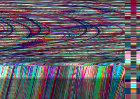 Glitch psychedelic background Old TV screen error Digital pixel noise abstract Illustrazione stock