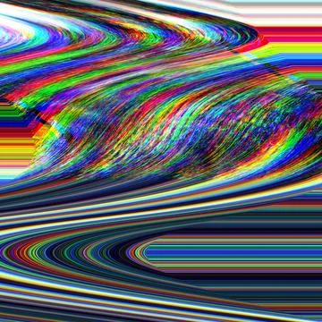 Glitch psychedelic background. Old TV screen error. Digital pixel noise abstract Stock Illustration