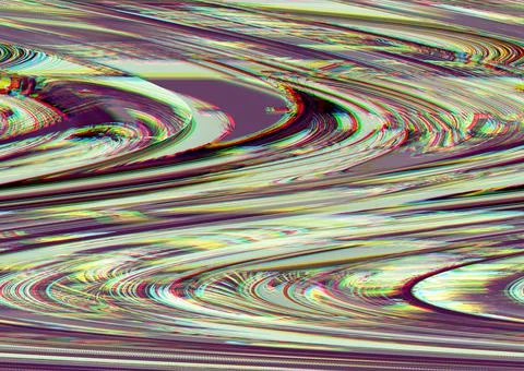 Glitch psychedelic background Old TV screen error Digital pixel noise abstract Stock Illustration