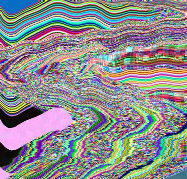 Glitch psychedelic background. Old TV screen error. Digital pixel noise abstract Stock Illustration
