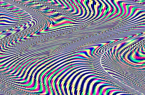 Glitch psychedelic background Old TV screen error Digital pixel noise abstract Illustrazione stock