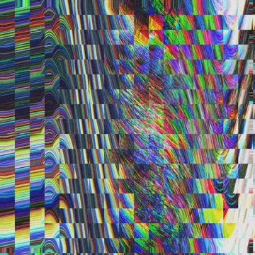 Glitch psychedelic background. Old TV screen error. Digital pixel noise abstract Stock Illustration