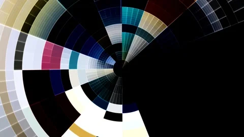 Glitch Radial Geometric Pattern Circle Arc Pie Chart Tech Motion Loop Stock Footage 309734663