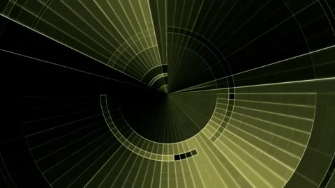 Glitch Radial Geometric Pattern Circle Arc Pie Chart Tech Motion Loop Stock Footage 309734733