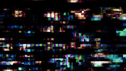 Glitch random digital signal error Stock Illustration