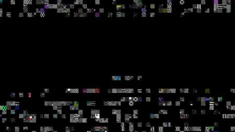 Glitch random digital signal error Illustrazione stock