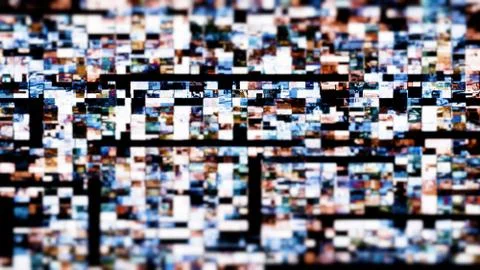 Glitch random digital signal error Stockillustratie