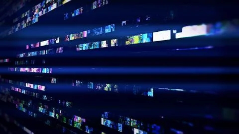 Glitch random digital signal error Stockillustratie