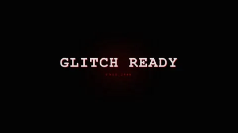 Glitch Ready Text Animation - Digital Glitch Effect with Red and White Typo.. Stock Footage 331568374