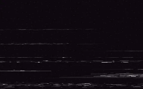 Glitch retro playback. White distorted lines. Abstract horizontal stripes. VHS Stock Illustration
