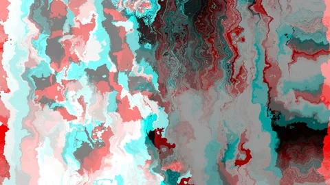 Glitch rvb cmyk 3d colors distorted marble flow motions Stock Footage 124680997