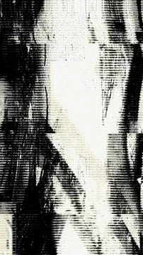 Glitch scanline texture on monochrome background with digital noise distortio Stock Illustration