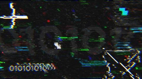 Glitch screen with chromatic aberrationa effect. Stock Illustration