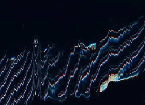 Glitch screen distortion texture dust scratches Illustrazione stock